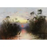 Sydney Herbert, Bed of the Anapus and Papyrus Reeds, Syracuse, 1874, Oil on Canvas