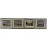 André Chochon, Parisian Scenes, Lot of 4 Oils on Board