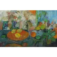 Alfred Maurer, **THIS IS A PREMIUM LOT AND REQUIRES A $5,000 DEPOSIT, ** Oil on Canvas Laid to Board