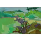 B Levin, Afternoon Landscape, Oil on Board
