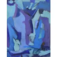 Canyon Night #4 by Blanche J. Schmeidler, Oil on Canvas, sold Jun 2019
