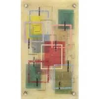 I. Rice Pereira, Illusive Reflection, 1946, Oil on Glass