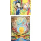 Fridtjof Schroder, Muted Portals, Pair of Oils on Canvas