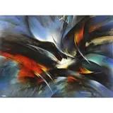 Mountain Wind by Leonardo Nierman, Oil on Board, sold Jun 2019