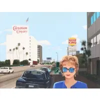 Photius Coutsoukis, Carnation on Wilshire, Acrylic on Canvas