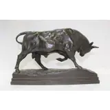 Untitled by Antoine-Louis Barye, Bronze Sculpture of a Bull, sold Jun 2019