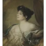 Franz von Lenbach, Portrait of a Lady, Gouache