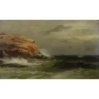 Frank Rehn, Coastal Landscape, Oil on Canvas