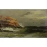 Frank Rehn, Coastal Landscape, Oil on Canvas