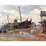 Setubal, Portugal by Emile Albert Gruppe, Oil on Canvas, sold Jun 2019