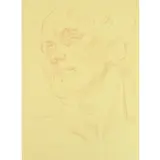 Paul Cadmus, Male Head, Crayon on Paper