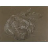 Figure Study by Paul Cadmus, Crayon on Paper, sold Jun 2019