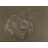 Paul Cadmus, Figure Study, Crayon on Paper