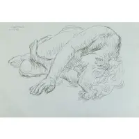 Figure Study by Paul Cadmus, Pen and Ink, sold Jun 2019