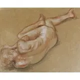 Paul Cadmus, Nude, Crayon on Paper