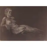 Paul Cadmus, Female Nude, Crayon on Paper
