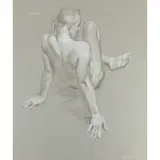 Paul Cadmus, Nude Study, Crayon on Paper