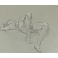 Paul Cadmus, Untitled, Crayon on Paper