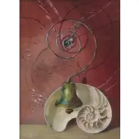 Ilse Bischoff, Bell and Shell, 1975, Casein on Board