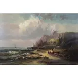 Franz Emile Herman Krause, Coastal Landscape, Oil on Canvas