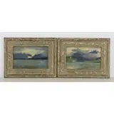 Leonard Moore Davis, Davidson's Glacier, Pair of oils on board
