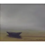 Anne Packard, Dory at Shore, Oil on Canvas