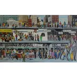 Roz Tanzman, Subway Scenes, Oil on Canvas