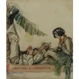 James Montgomery Flagg, Lassitude and Loungitude, Watercolor
