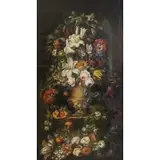 Claudio Rinaldi, Palatial Floral Still Life, Oil on Canvas