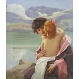 Paul Émile Chabas, Mother and Child, Oil on Canvas