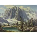 'Temple Crag by Paul Grimm, Oil on Canvas Laid to Panel, sold Apr 2019