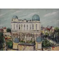 Élisée Maclet, L'Observatoire de Paris, Oil on Board
