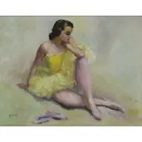 Bozso, Ballerina, Oil on Canvas