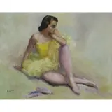 Bozso, Ballerina, Oil on Canvas