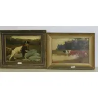 Stafford, Untitled, Oil on Board of Animals