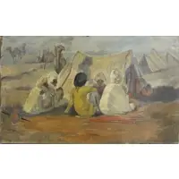 Back Hugo, Untitled, ? Signed oil On Canvas Arab Scene
