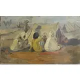 Back Hugo, Untitled, ? Signed oil On Canvas Arab Scene