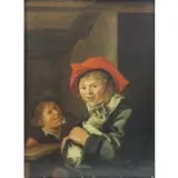 Jan Miense Molenaer, Two Children with a Cat