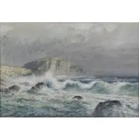 Thomas Corwin Lindsay, Seascape, Gouache on paper