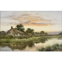 Benjamin Williams Leader, Evening near Worchester, Oil on Canvas