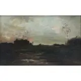 Alexander van Laer, Landscape at Dusk