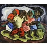 Ralph Chessé, Lot's Wife and Family (Escape from Sodom and Gomorrah), 1944, Oil on Canvas
