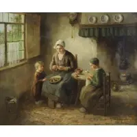 Cornelius Bouter, Genre Scene, Oil on Canvas