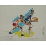 LeRoy Neiman, Nehru Wilkins and Shawnelle Scott, Watercolor and colored pens on paper