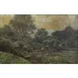 William Crothers Fitler, Landscape, Oil on Board