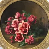 Edward Van Ryswyck, Floral Still Life, Oil on Canvas Laid on Board