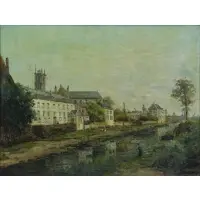 Gustave Mascart, Landscape, Oil on Canvas