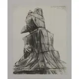 Christo, Wrapped Monument to Vittorio Emanuele (Project for Piazza de Duomo Milano), Lithograph