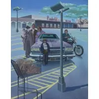Wilson McLean, Family with Sigmund Freud, Acrylic on Canvas