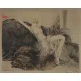 Paresse by Louis Icart, 1925, Etching, sold Feb 2019
